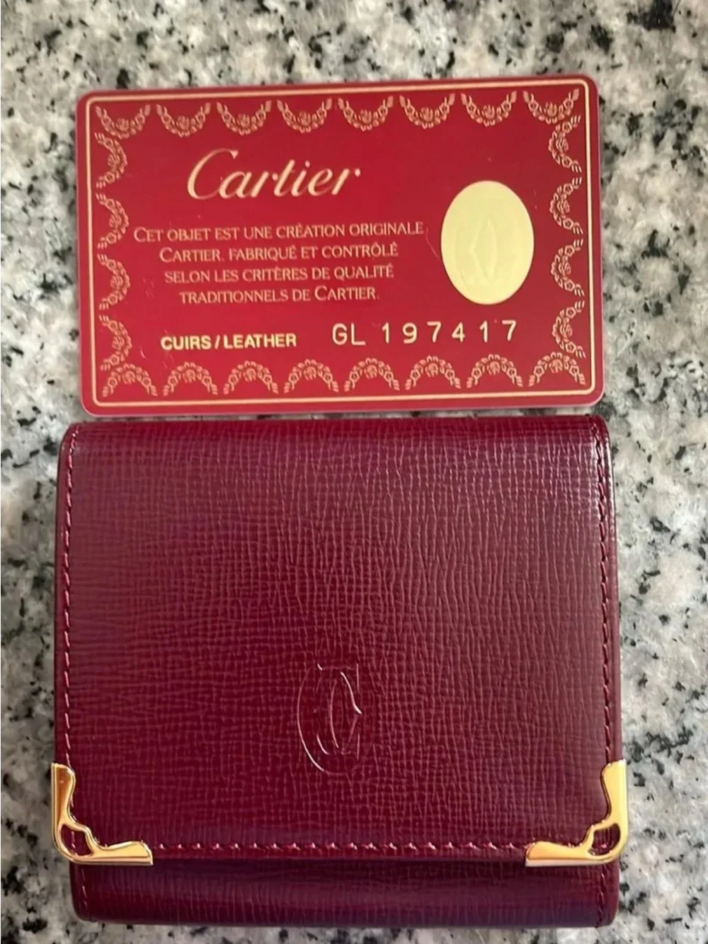 Cartier compact leather